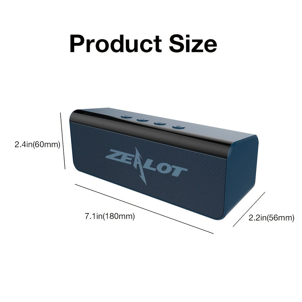 ZEALOT S31 10w Futuristic Portable Wireless Speaker, 10 Hours Playtime Loud Stereo, Compatible With Mobile Phone/Tablet/Tv. Tf/Usb/Aux Compatible, Speaker For Home/Car/Outdoor/Camping, Gift For Thanksgiving/Christmas