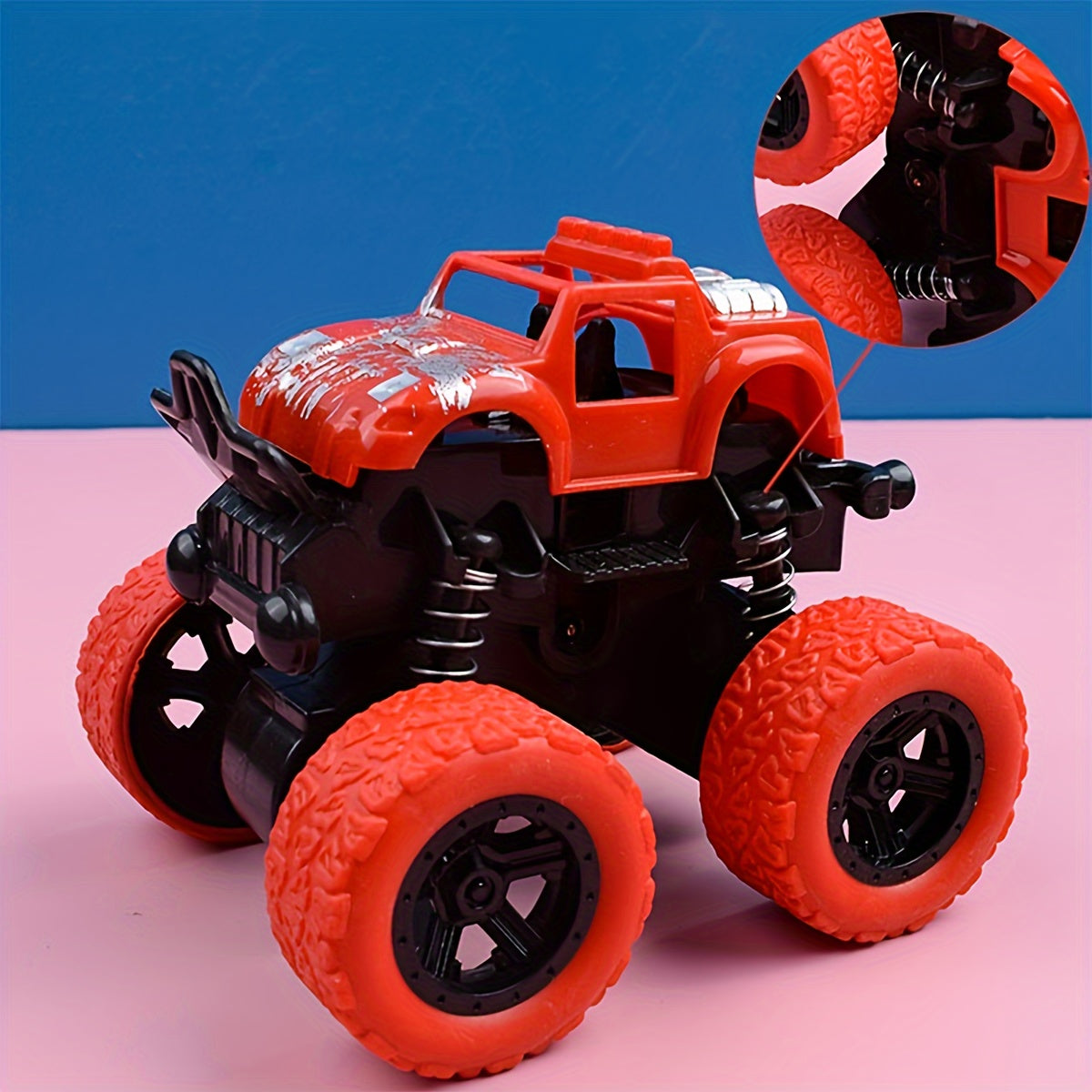 1pc Four-wheel Drive Two-way Inertial Off-road Stunt Car Can Rotate With 360° Stunt As Halloween Gift
