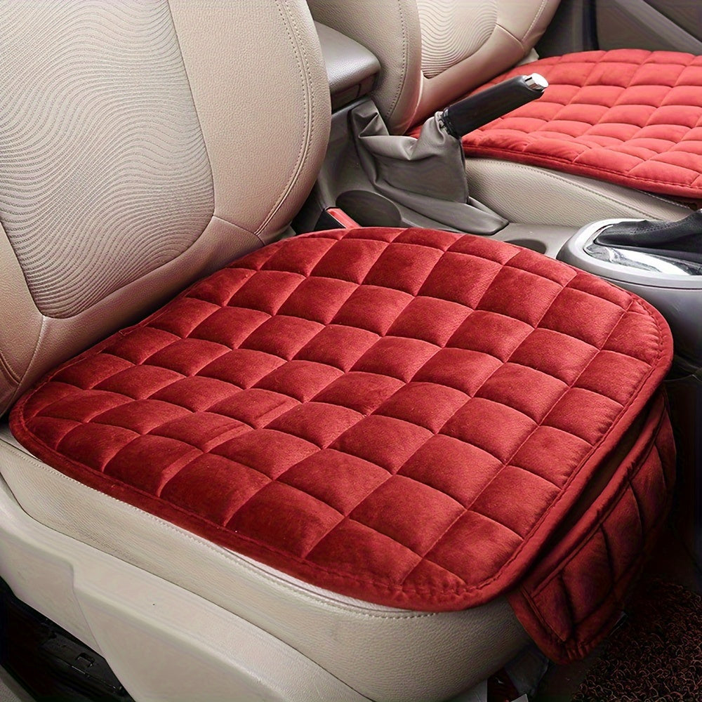 Universal Oval Car Seat Cushion with Polyester Fiber, Sponge Filler, Soft & Breathable, Anti-Slip, Lightweight & Portable, All-Season Protection for Vehicle Seats - Hand Washable