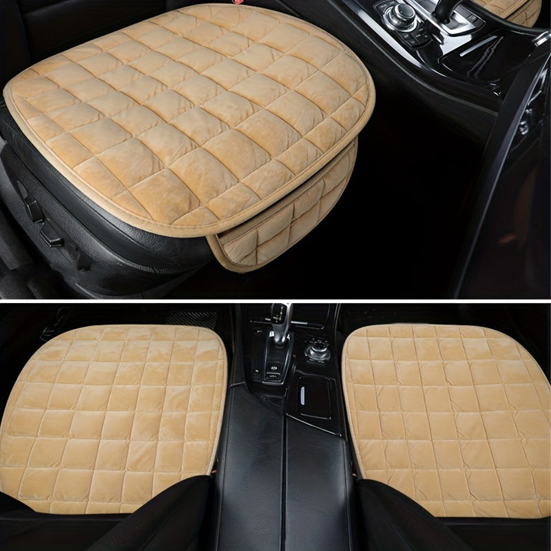 Universal Oval Car Seat Cushion with Polyester Fiber, Sponge Filler, Soft & Breathable, Anti-Slip, Lightweight & Portable, All-Season Protection for Vehicle Seats - Hand Washable