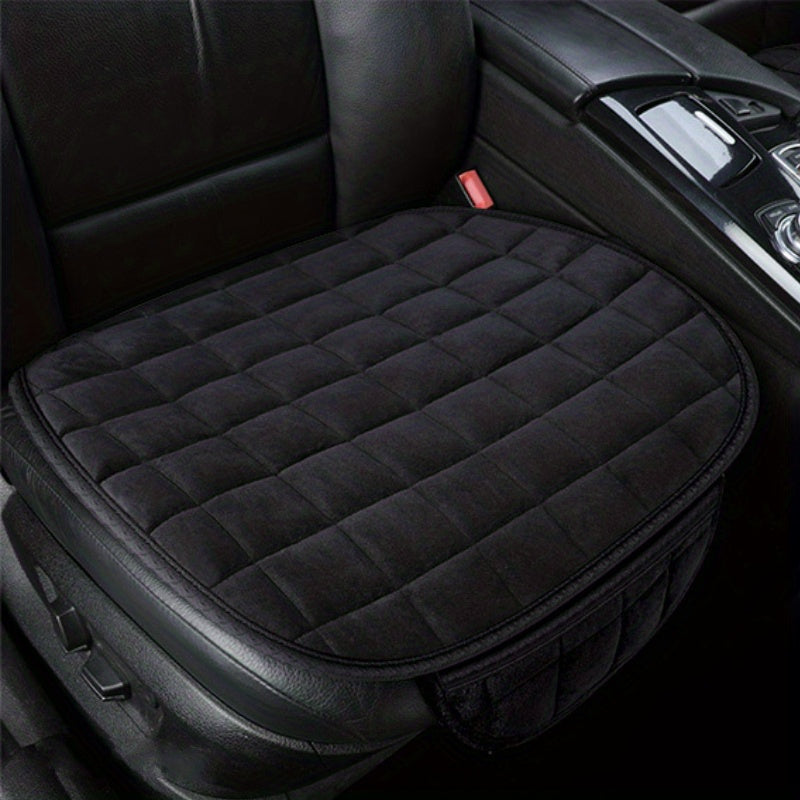 Universal Oval Car Seat Cushion with Polyester Fiber, Sponge Filler, Soft & Breathable, Anti-Slip, Lightweight & Portable, All-Season Protection for Vehicle Seats - Hand Washable
