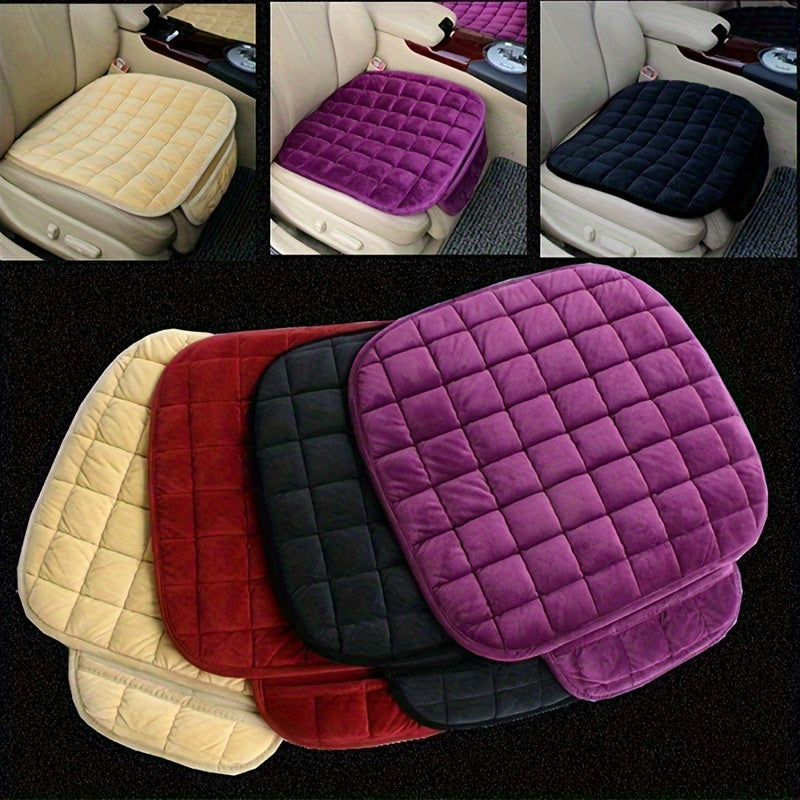 Universal Oval Car Seat Cushion with Polyester Fiber, Sponge Filler, Soft & Breathable, Anti-Slip, Lightweight & Portable, All-Season Protection for Vehicle Seats - Hand Washable