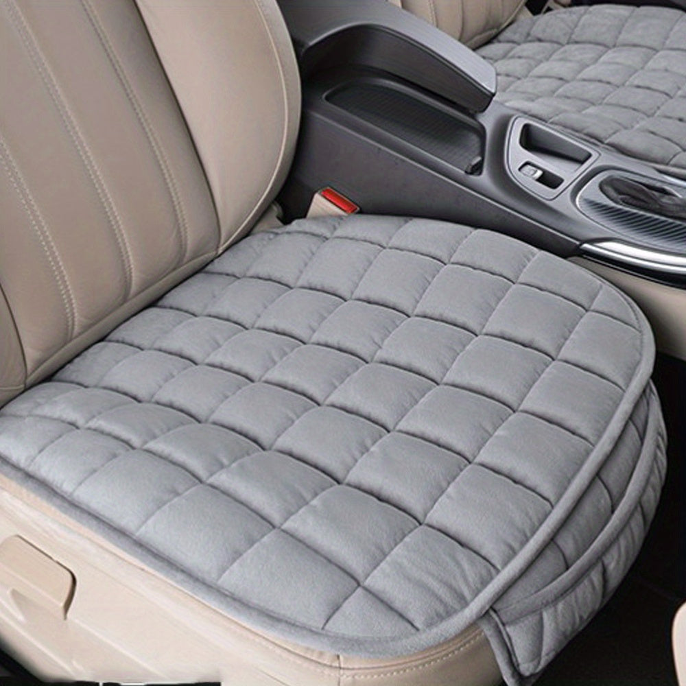 Universal Oval Car Seat Cushion with Polyester Fiber, Sponge Filler, Soft & Breathable, Anti-Slip, Lightweight & Portable, All-Season Protection for Vehicle Seats - Hand Washable