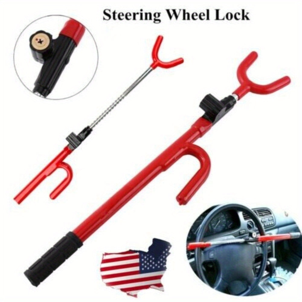 Universal Car Van Truck SUV Steering Wheel Lock - Twin Hooks Anti-Theft Security Device with Durable Construction for Maximum Protection