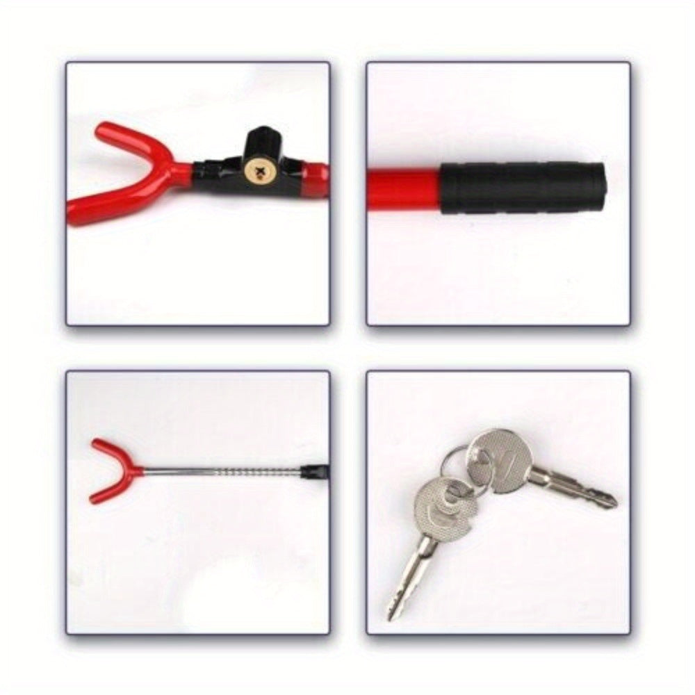 Universal Car Van Truck SUV Steering Wheel Lock - Twin Hooks Anti-Theft Security Device with Durable Construction for Maximum Protection