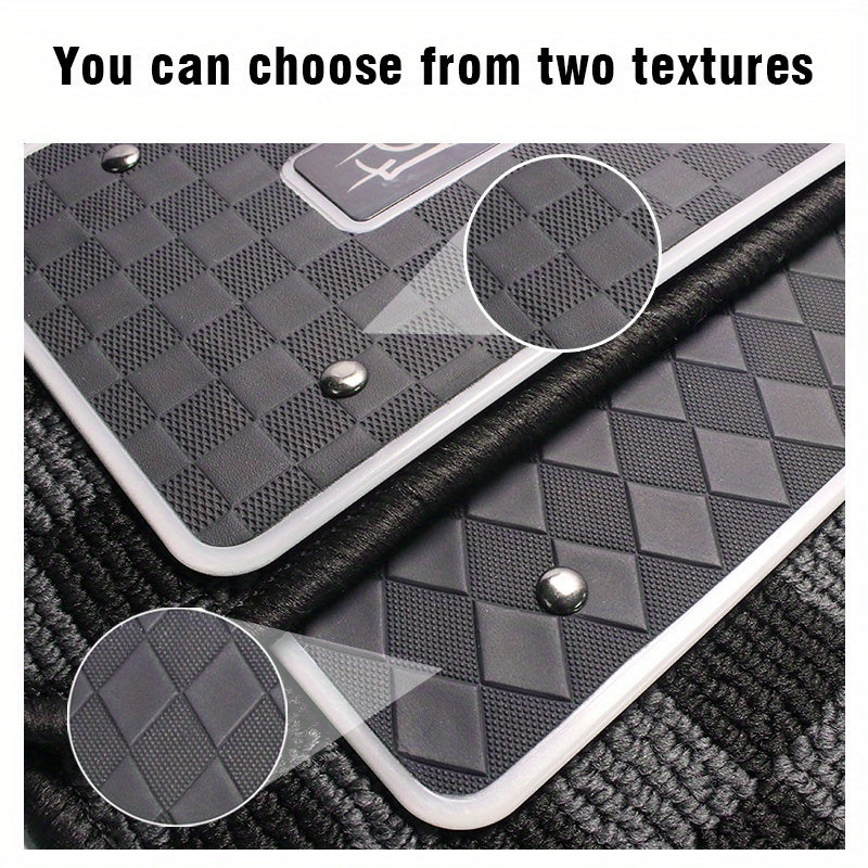 4pcs Custom car LED Light floor mat Ultra bright led Car floor mat Glow Interior Lighting LED Light Belt application control environment Neon Car Lighting Kit Car Foot mat Common Custom logo