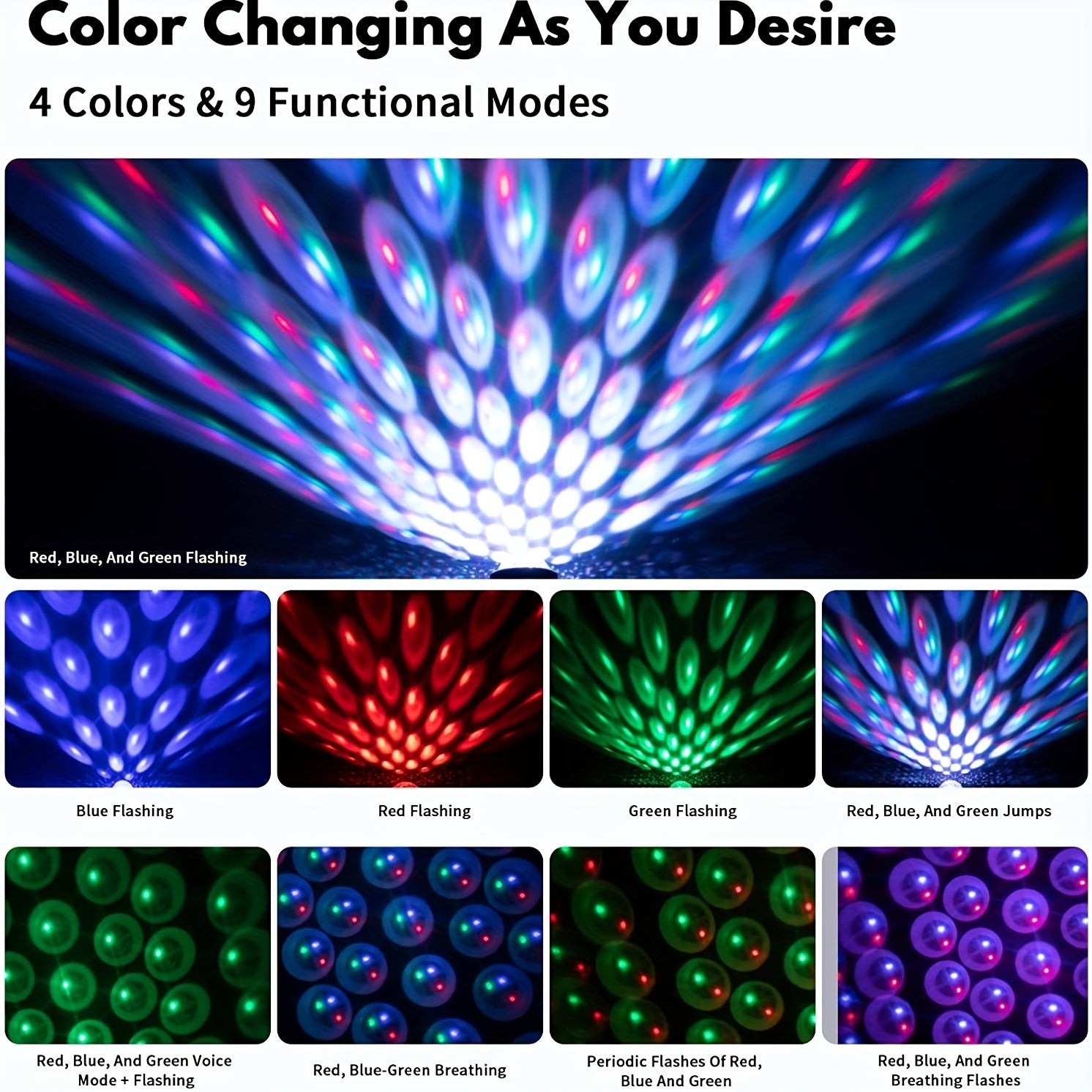 Create A Magical, Romantic Atmosphere With This USB Car Music Rhythm Projector LED Lamp!