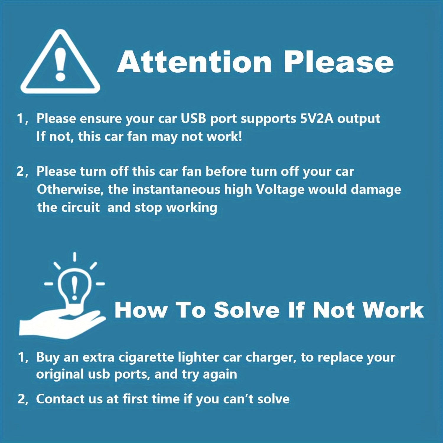 1pc High-Power Dual-Head Car Fan - 360° Rotating Ventilation, Quiet Operation & Secure Clip-On Base - Ideal for Vehicle & Home Use