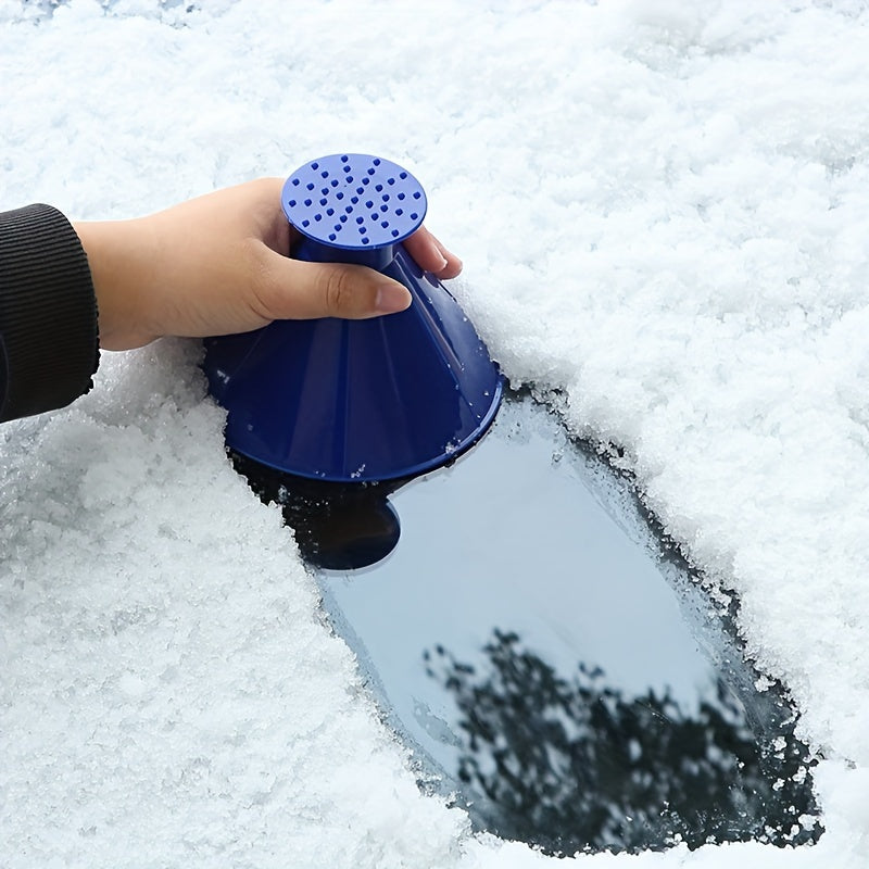 1pc Large Size Car Windshield Wiper, Ice Scraper, Multifunctional Snow Scraper, Magic Cone Shape Lightweight Plastic Snow Show Christmas Gift