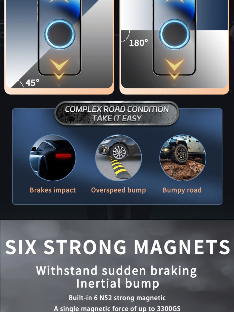 2023 Gravity-Free Revolution Magnetic Phone Car Mount - Effortless Navigation, Secure Universal Fit, Easy Install Stickers - The Ultimate Car Accessory for Safe Driving