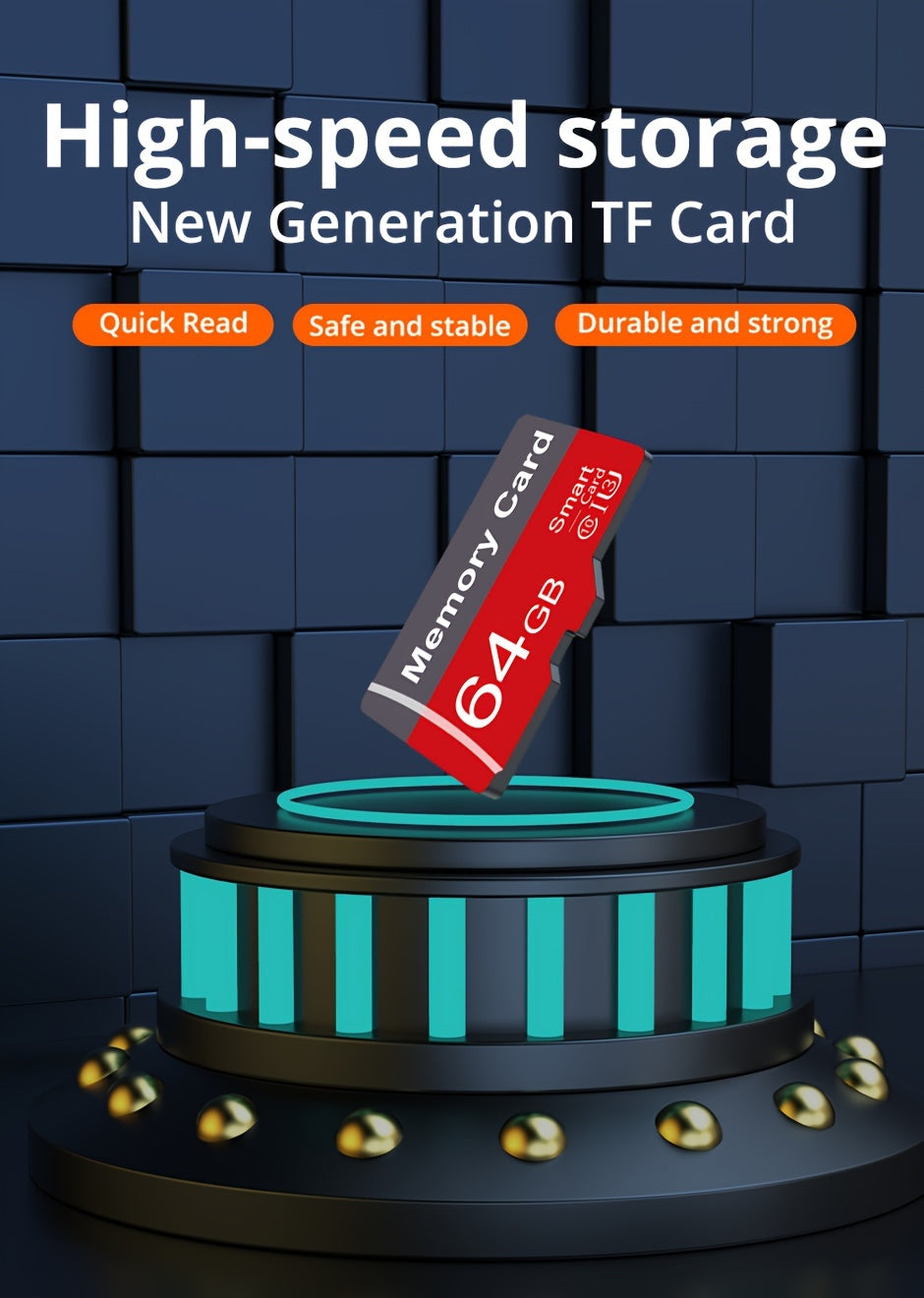 1pc Memory Card 64GB 32GB 16GB With Adapter, High Speed Flash TF Card 8GB 4GB 2GB 1GB, A1 C10 Memory TF Card For Tablet/Camera/Mobile Phone/Laptop/PC/Car Audio/Game Console/Audio -Store Your Files Securely!