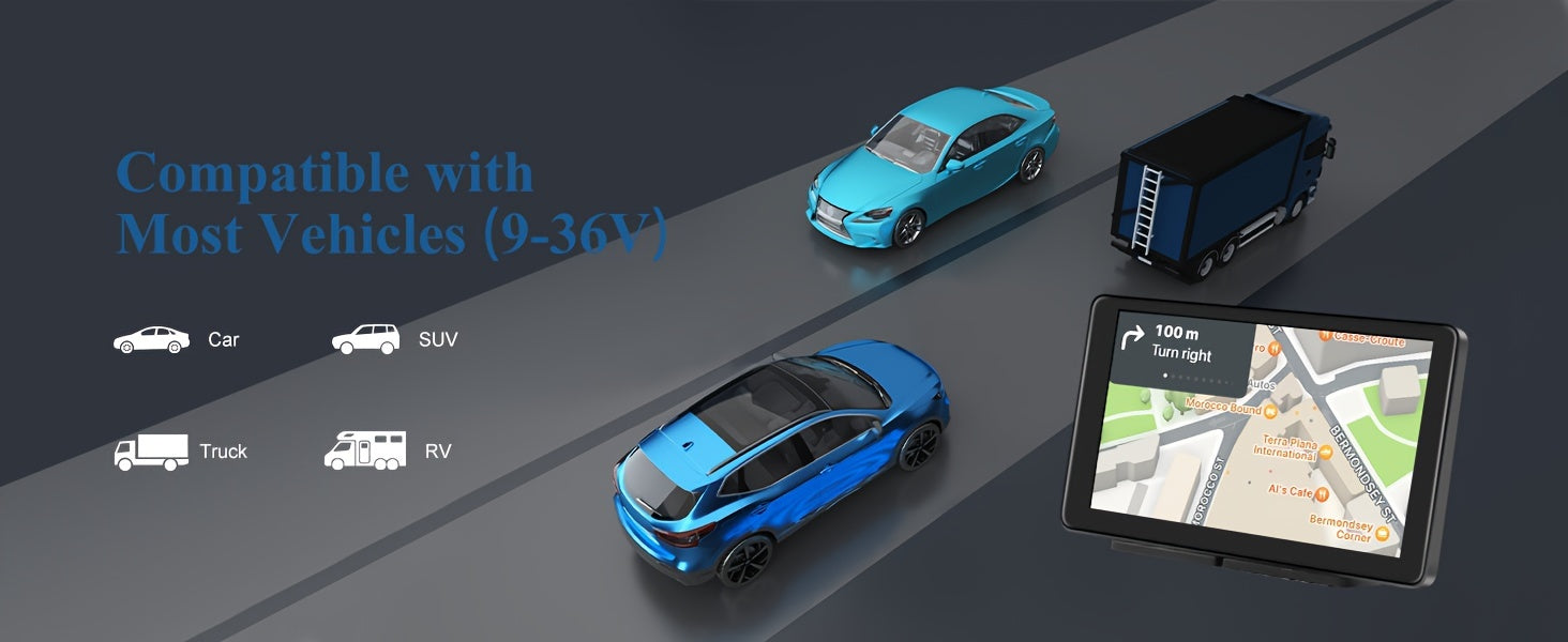 Portable Car Play Screen For Car, 7'' IPS Touch Screen With 4K Dash Cam, Wireless Android Auto Screen, 1080P Backup Camera, Voice Control, Mirror Link, GPS Navigation For Cars, Trucks, SUVs