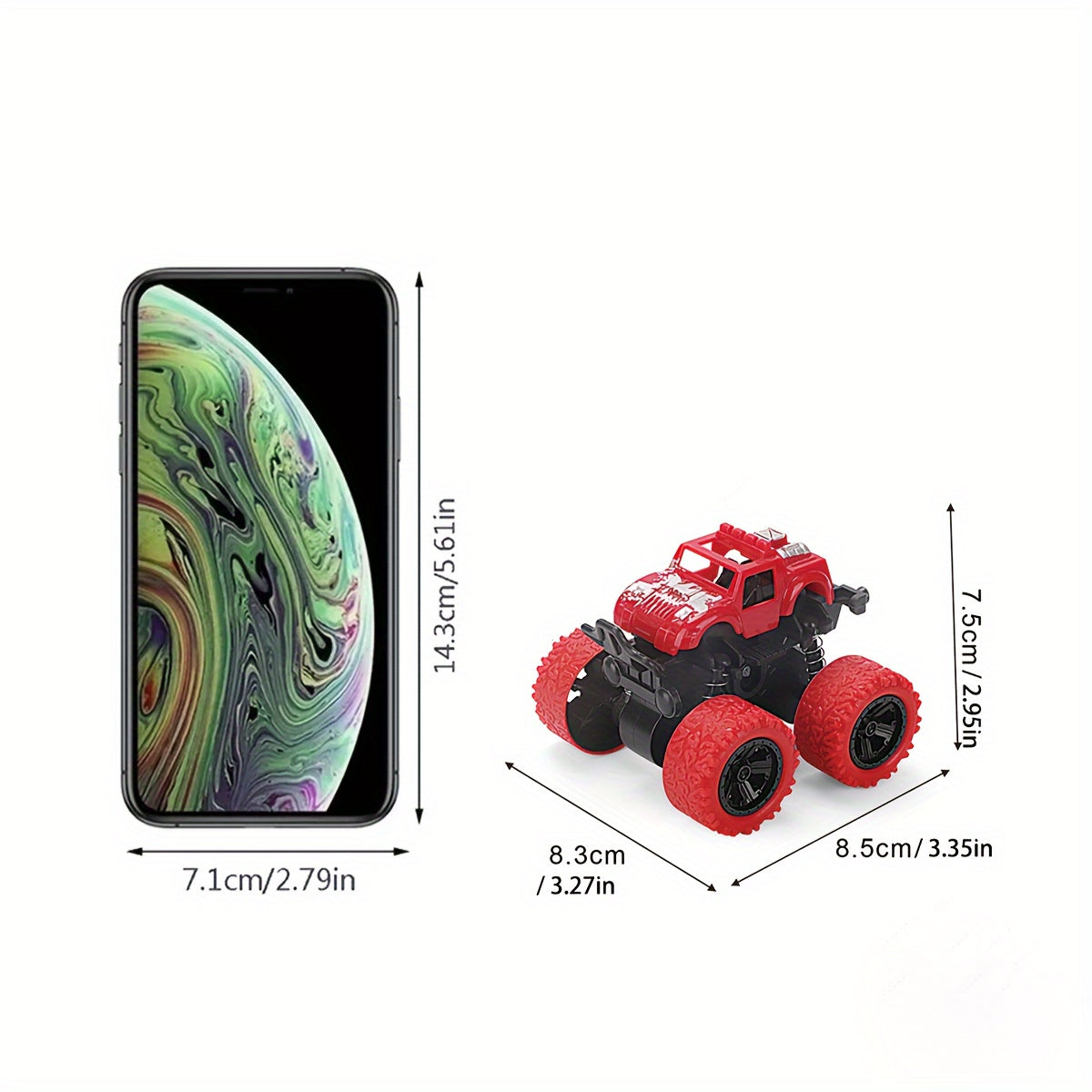 1pc Four-wheel Drive Two-way Inertial Off-road Stunt Car Can Rotate With 360° Stunt As Halloween Gift