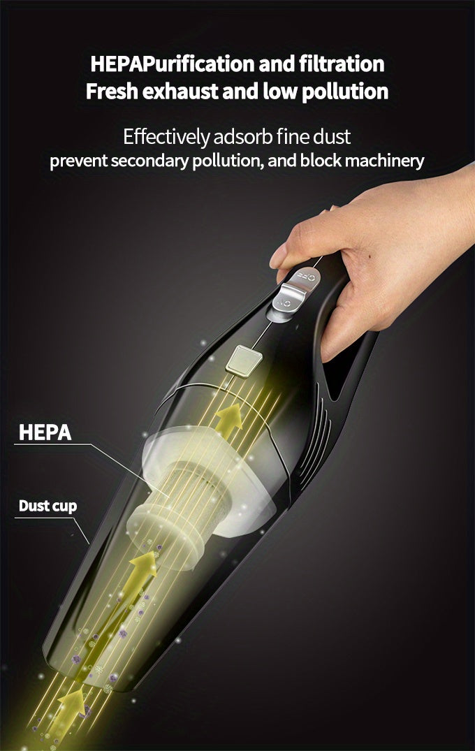 Car mounted vacuum cleaner, handheld, powerful, high-power, ultra strong suction, small mini handheld vacuum cleaner for use in vehicles