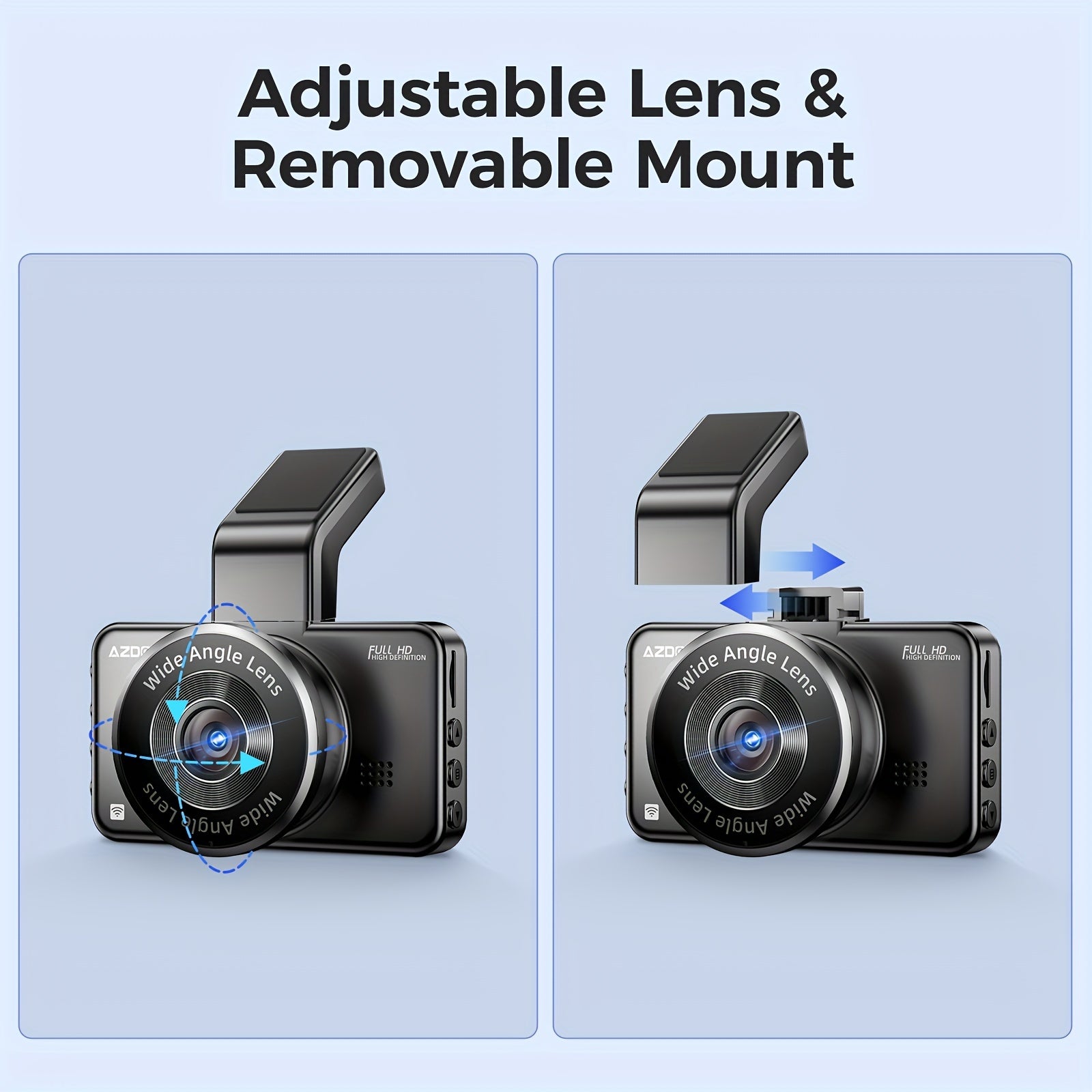 3-Inch Large Screen M17 HD 1080P Front Dash Cam - 6-Glass Lens Super Night Vision, 150° Adjustable View Angle, ADAS, WiFi, Time Lapse Video, G-Sensor, Endless Loop Recording, Parking Mode, Super Capacitor, Simple Installatio
