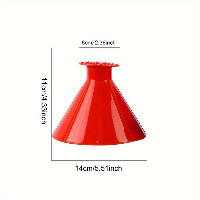 1pc Large Size Car Windshield Wiper, Ice Scraper, Multifunctional Snow Scraper, Magic Cone Shape Lightweight Plastic Snow Show Christmas Gift