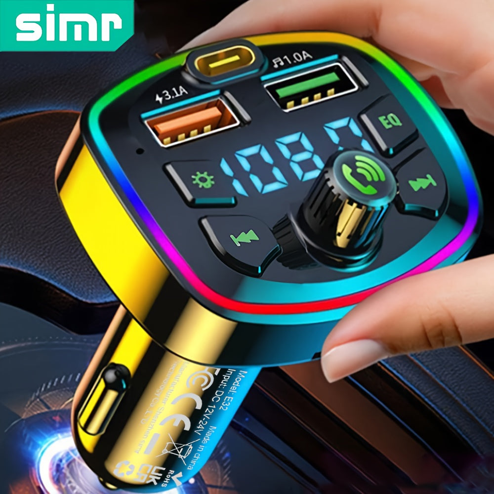 Hands-Free Car MP3 Player with USB PD Charging, Wireless FM Transmitter, Dual USB Ports, True 3.1A Power Delivery