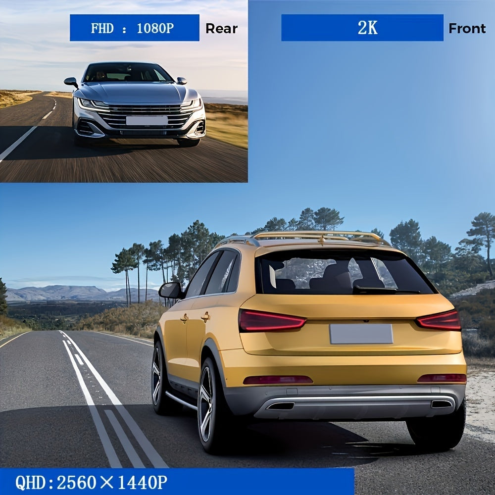 2K UHD Mirror Dash Cam With Backup Cam, AZDOME PG17 12'' Touch Screen Camera for Cars, Front 170° and Rear 150° Wide Visual Angle, Split Screen View Built WiFi, Super Night Vision, Parking Assistance, GPS, WDR, 64G Card Inc