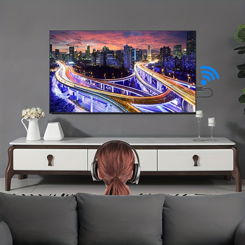 2-in-1 Wireless Bluetooth Transmitter Receiver - Mini 3.5MM AUX Audio Adapter for TV, Speaker, Earphone - LED Indicator, Car Kit, USB Adapter, Compact Design for Easy Portability