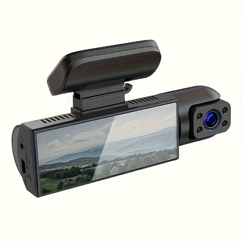 1080P Dual Camera Dash Cam For Cars With IR Night Vision, Loop Recording, And Wide Angle Lens-3.16 Inch IPS Screen, with 32GB SD Card Optional.