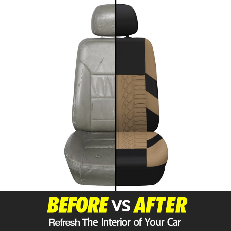 Car Seat Covers, Polyester Front Pairs Gray Black Tan Blue Red Car Seat Cushion Universal Car Seat Protector Decoration Auto Accessories Thick Foam