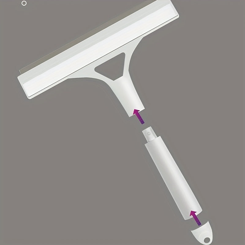 1pc, 3 In 1 Glass Wiper With Scraper And Sprayer, Window Cleaner, Multifunctional Handheld Shower Window Glass Scraper For Spraying, Washing And Scraping, Squeegee For Window, Tile, Car Windshield, Mirror, Bathroom, Cleaning