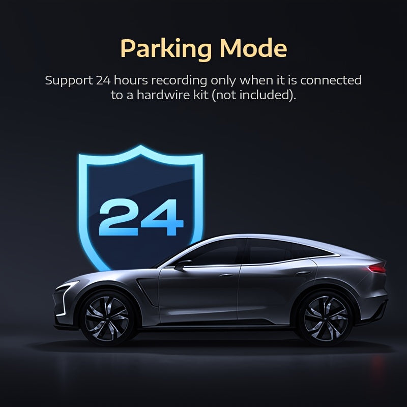 10'' Rear View Mirror Full Touch Screen Mirror Dual Camera Dash Cam, Dash Cam Front 1080P And Rear 720P, App Control With WiFi And GPS, English Voice Control, WDR Super Night Vision, Parking Mode(Need To Connect Mini 3-lead H