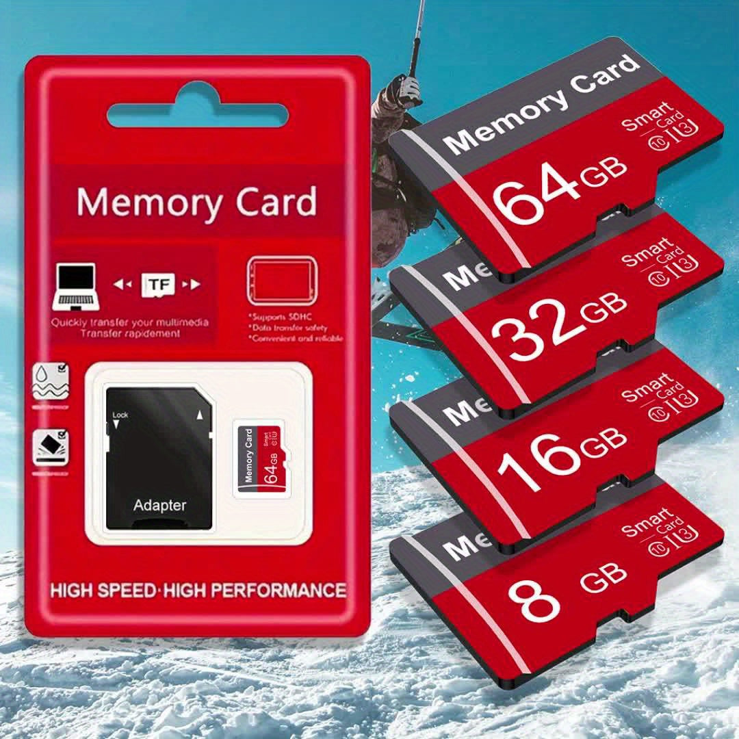 1pc Memory Card 64GB 32GB 16GB With Adapter, High Speed Flash TF Card 8GB 4GB 2GB 1GB, A1 C10 Memory TF Card For Tablet/Camera/Mobile Phone/Laptop/PC/Car Audio/Game Console/Audio -Store Your Files Securely!