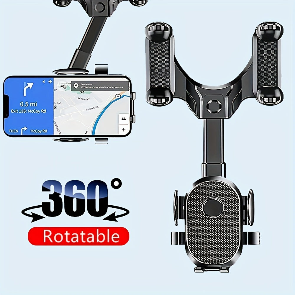 Auto Rearview Mirror Phone Holder in Car Mount Stand for CellPhone Car Mobile Support Rotating Adjustable Car SmartPhone Holder