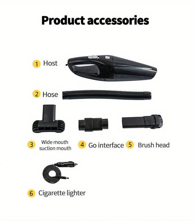 Car mounted vacuum cleaner, handheld, powerful, high-power, ultra strong suction, small mini handheld vacuum cleaner for use in vehicles