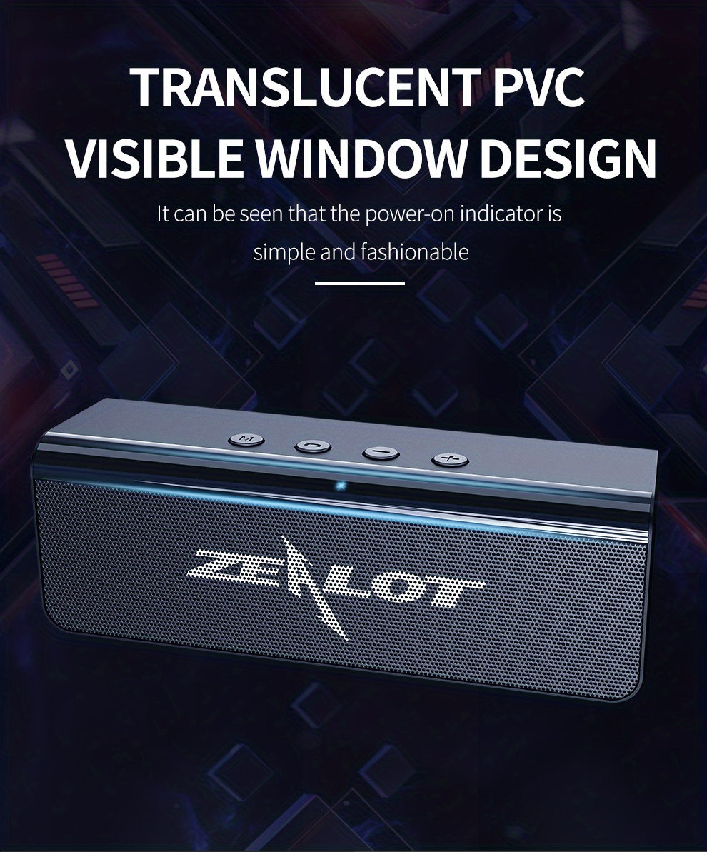 ZEALOT S31 10w Futuristic Portable Wireless Speaker, 10 Hours Playtime Loud Stereo, Compatible With Mobile Phone/Tablet/Tv. Tf/Usb/Aux Compatible, Speaker For Home/Car/Outdoor/Camping, Gift For Thanksgiving/Christmas