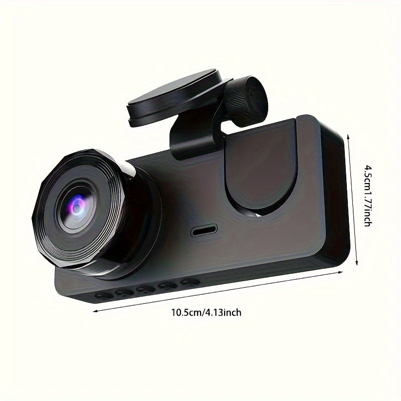1080P Dual Camera, Dash Cam For Cars, Front And Inside, Car Camera With IR Night Vision, Loop Recording, Wide Angle Car DVR Camera With 3.16 Inch IPS Screen, Dual Lens Car Dashboard Video Cam