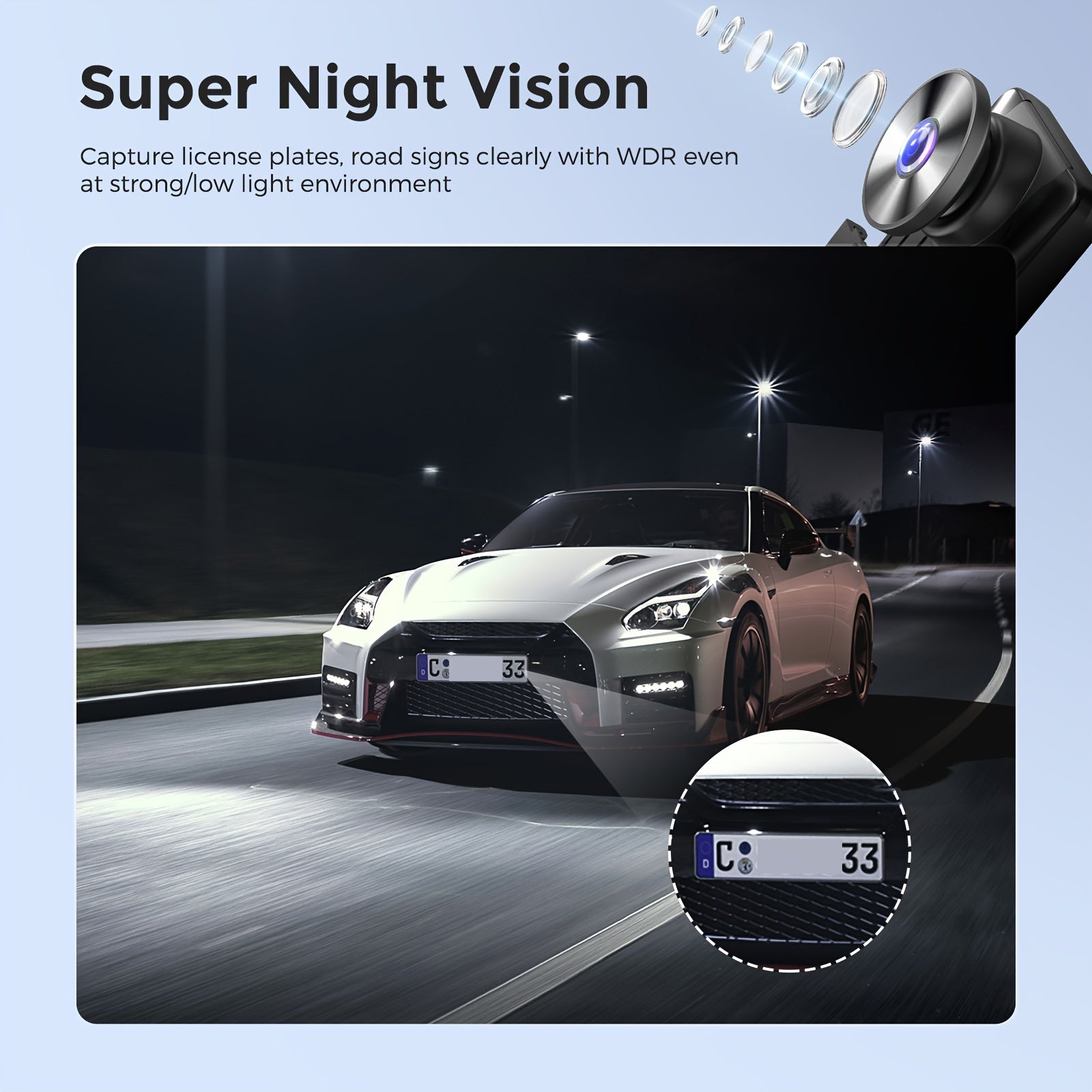 12 Inch 4K Ultra HD Mirror Dash Cam - Intuitive Touch Screen, Crystal-Clear Split-Screen Display, Dual-Lens 4K+1080P Camera, 170° Wide Angle, WiFi, Super Night Vision, Parking Mode - Easy Installation for Cars