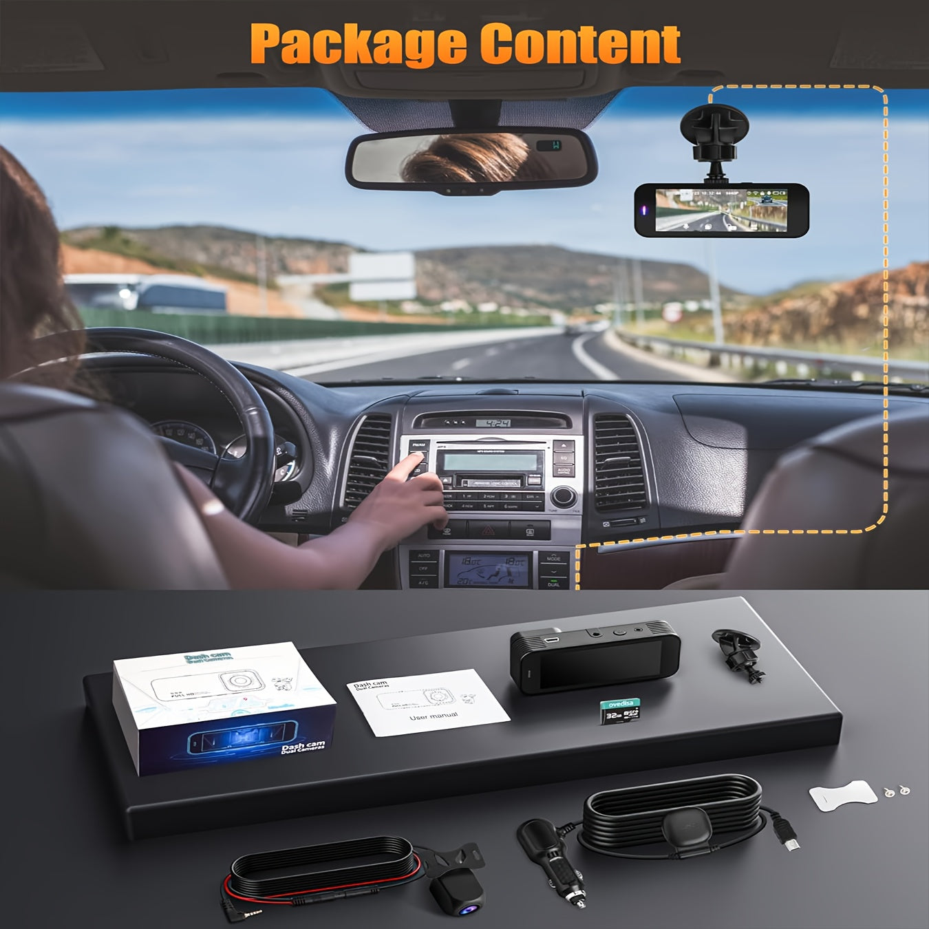 8K UHD Dash Cam - Car Camera with IR Night Vision - Front and Built-in, 3.16" IPS Screen, 170° Wide Angle, WDR, 24-Hour Parking Mode, Night Vision - Ultimate Car Safety Solution, Model A4