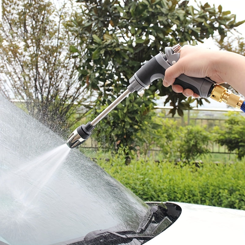 1pc High-Pressure Car Wash Water Gun, Durable Plastic, Garden Hose Nozzle, Multi-Functional Watering Tool, Powerful Cleaning for Cars & Gardens