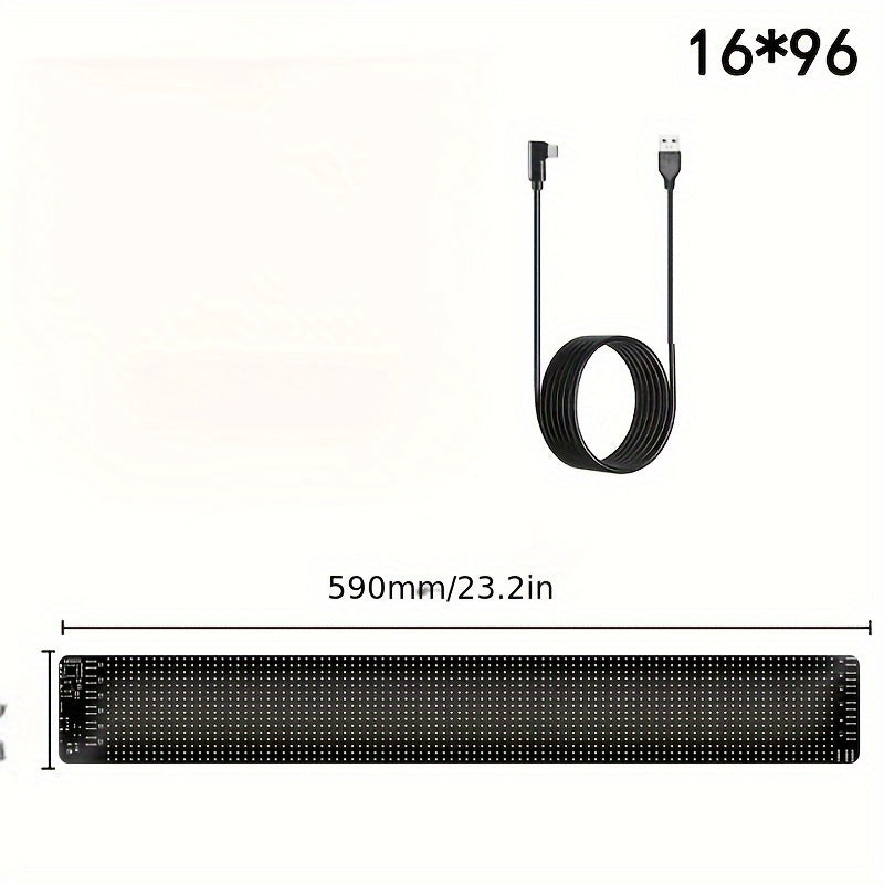 2pcs Multilingual Car LED Matrix Pixel Panel Scrolling Advertising 5V USB Remote Control Car Truck Devil's Eye Signs Light