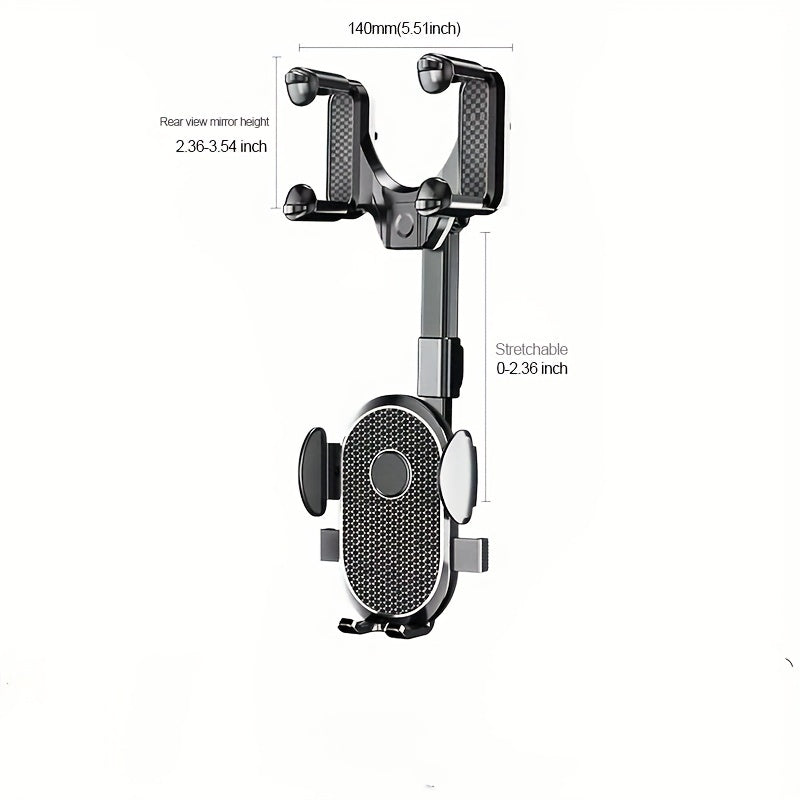 Auto Rearview Mirror Phone Holder in Car Mount Stand for CellPhone Car Mobile Support Rotating Adjustable Car SmartPhone Holder