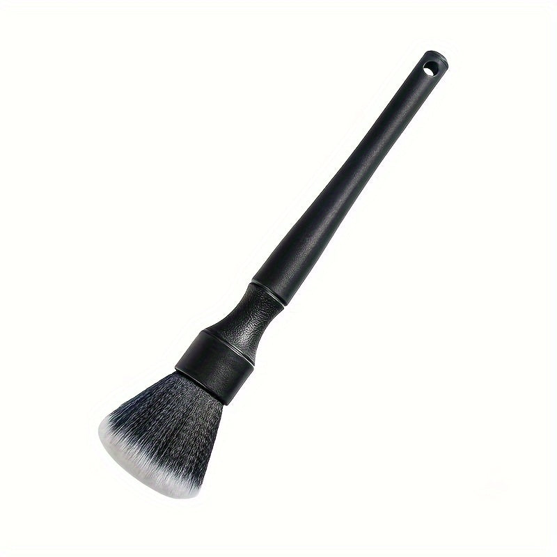 1pc Soft Bristle Car Interior Detailing Brush, Dusting Brush for Auto Detail, Car Dash Duster, Black