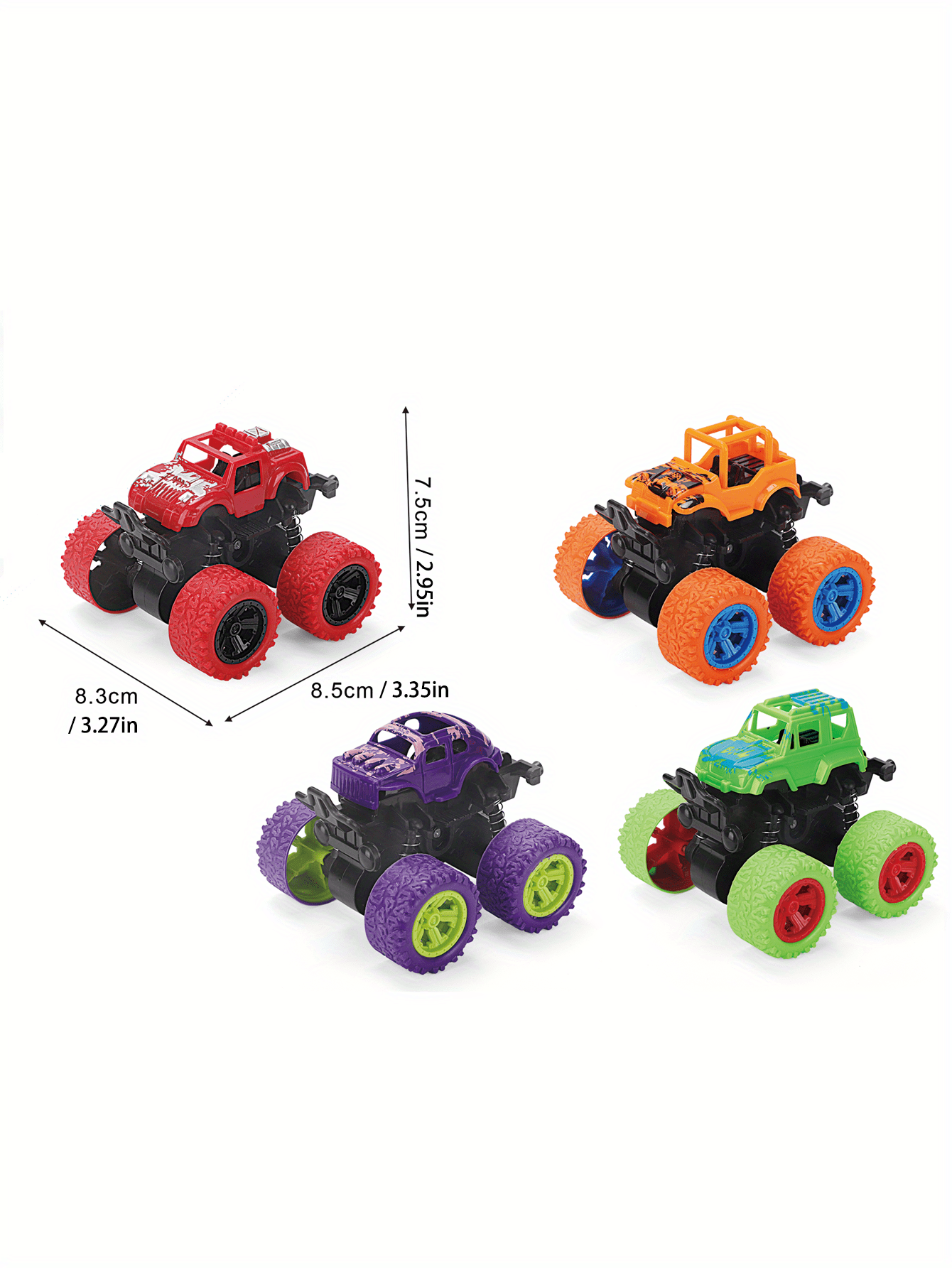 1pc Four-wheel Drive Two-way Inertial Off-road Stunt Car Can Rotate With 360° Stunt As Halloween Gift
