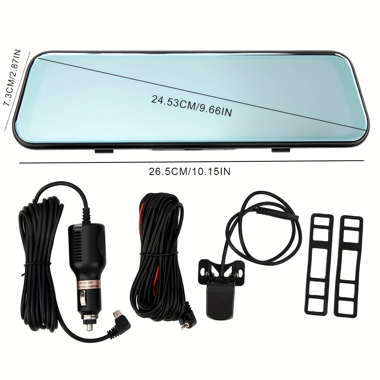 10" 4K Mirror Dash Cam Backup Camera, Full HD Smart Rearview Mirror For Cars & Trucks, Front And Rear View Dual Cameras, Night Vision, Parking Assistance, Included 32GB Card