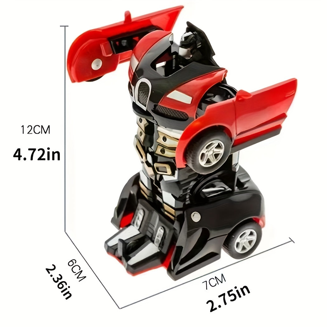 4-In-1 Transforming Robot Car Toy for Kids, Creative ABS Construction, Fun Vehicle to Robot Mode, Ideal Gift for Boys, Mixed Color for Winter