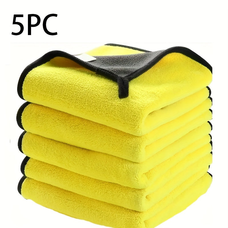 3/5/10pcs Extra Soft and Quick-Drying Car Wash Microfiber Towel, 30*30cm (11.8*11.8 Inch) Car Cleaning Drying Cloth for Home Kitchen Rag Dishwashing