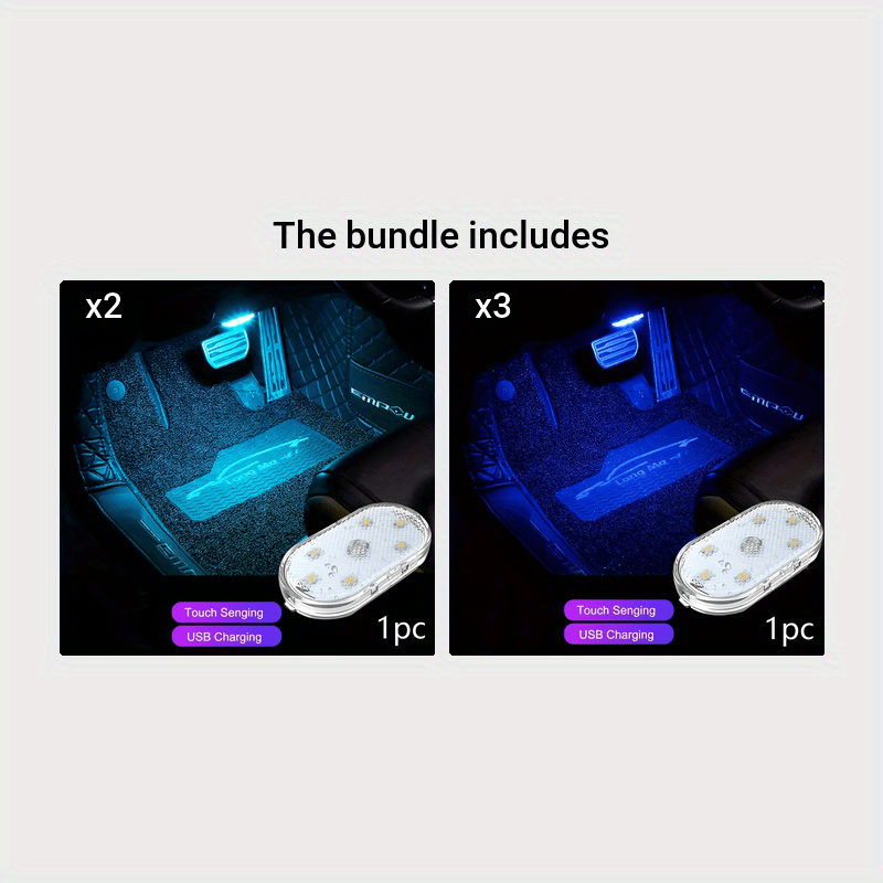 Brighten Up Your Vehicle With This Rechargeable LED Car Touch Light, Perfect For Use In Cars, Trucks, And Van