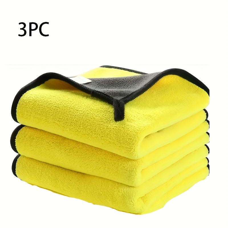 3/5/10pcs Extra Soft and Quick-Drying Car Wash Microfiber Towel, 30*30cm (11.8*11.8 Inch) Car Cleaning Drying Cloth for Home Kitchen Rag Dishwashing