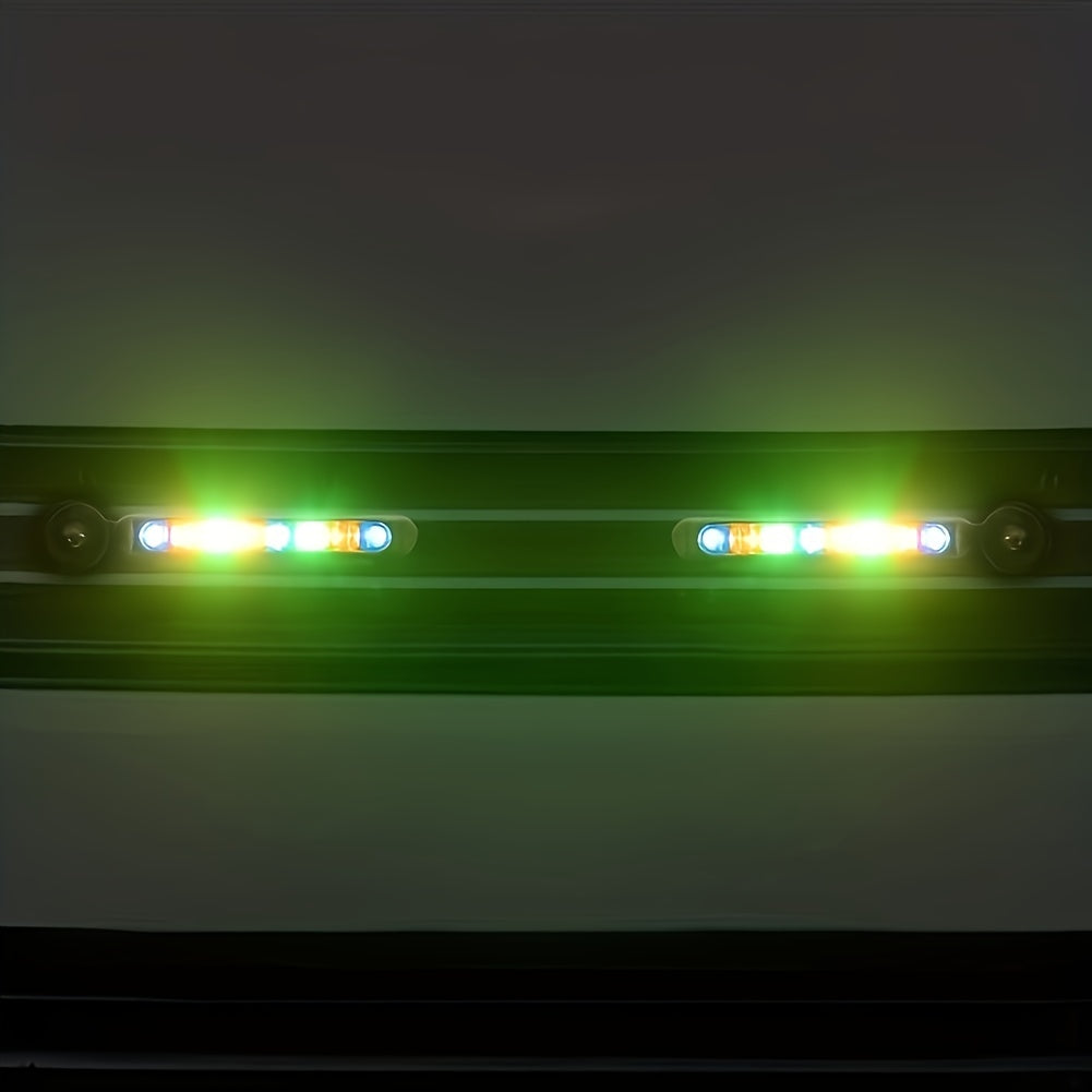 Cubidupi 2pcs Wind-Powered Car LED Fan Light - Neon Accent Lights With Rotation Function, Automobile Decorative Lamp, Energy-Efficient, And Durable Design