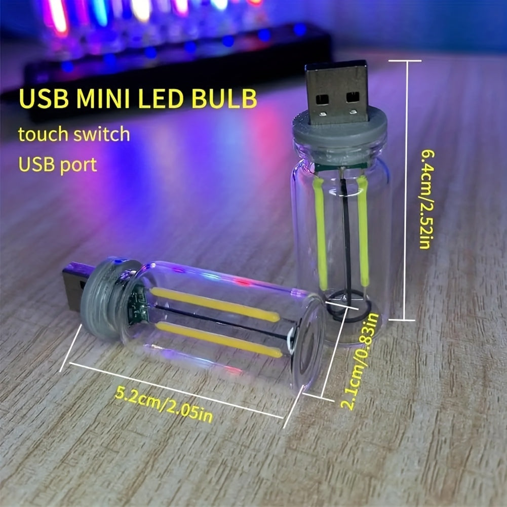 MUSCLECOW USB Car LED Ambient Light with Touch Control - Adjustable Brightness, No Wiring Required, Interior Mood Lighting, Night Light Decor, 5V Plug-and-Play, Fit for All Vehicles