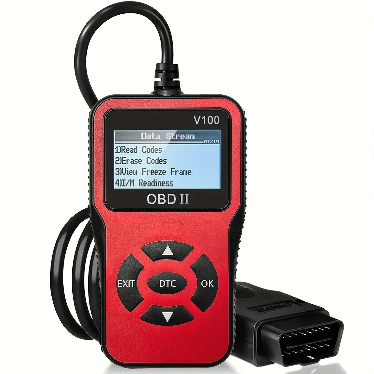 Car OBD2 Diagnostic Scanner Code Reader Engine Fault Code Reader Scanner Can Diagnose Scan Tool For All OBD II Protocol Cars Since 1996, Read Code Erase Code Battery Test Data Stream