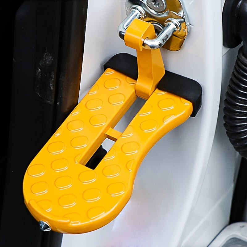 1pc, Car Pedals. The Foot Pedal Is Installed On The Latch, With A Glass Crusher For Easy Access To The Roof. Suitable For Most Cars, SUVs, And Trucks