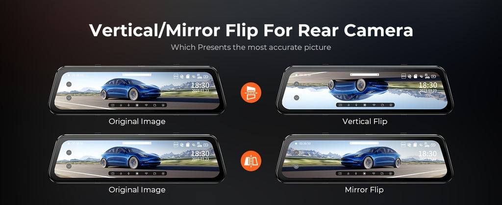 LD2K UHD 10" Full Touch Screen Rear View Mirror Dash Cam, Backup Camera, Front 2K And Rear 1080P Dual Channel Dash Cam, WDR Night Vision, Build-in WiFi, Loop Recording, Emergency Lock, Parking Mode, Simple Installation.