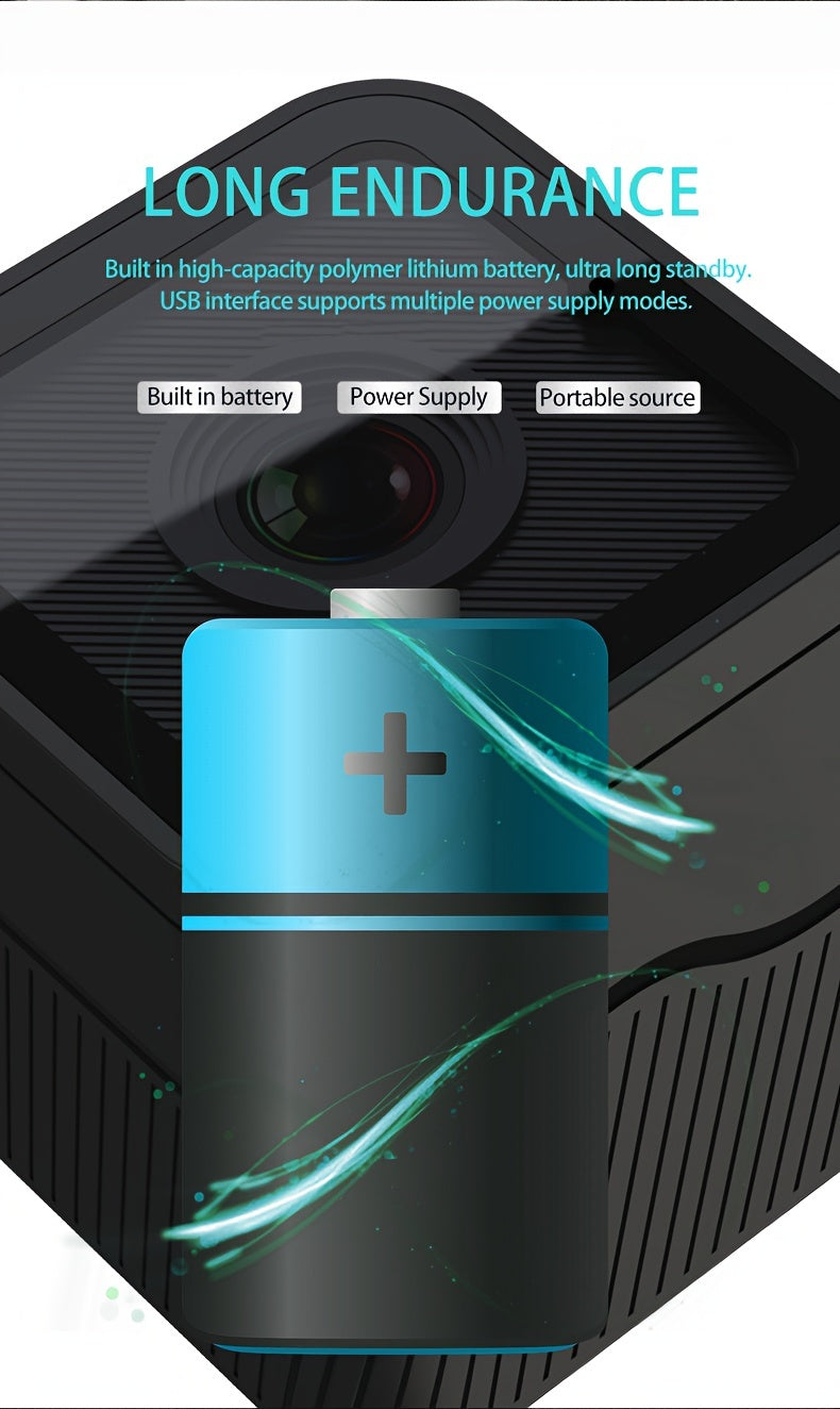 1080P HD Portable Camera with Hotspot Wifi, Motorcycle & Bicycle Dash Cam, Self-Adhesive Mount, Rechargeable Battery, App Control, Compact Design for Outdoor Sports & Cycling, Cycling Accessories, Sleek Gadget, Durable Constr